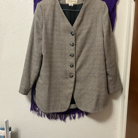 Vintage Joan’s of New York button down wool blazer woman’s size large.(12) - Picture 3 of 8